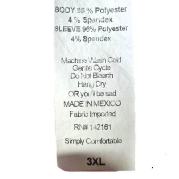 NWOT LULAROE Plus Size Floral Striped Long sleeve Tee. - Picture 10 of 11